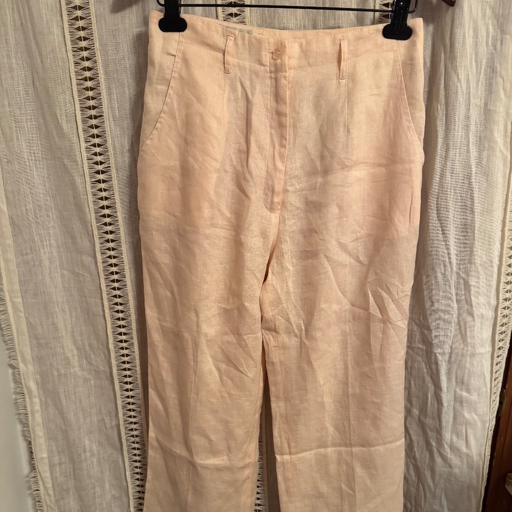 J Song Collection pink linen lined pants size 6